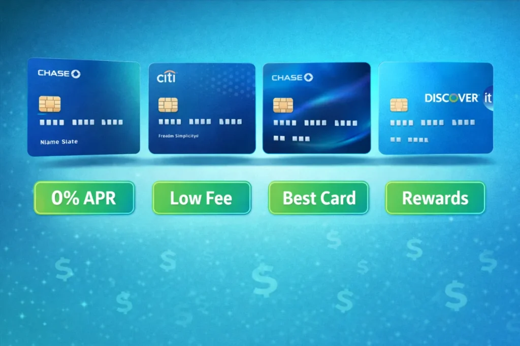 best balance transfer credit cards comparison with 0% APR low fee and rewards USA 2026