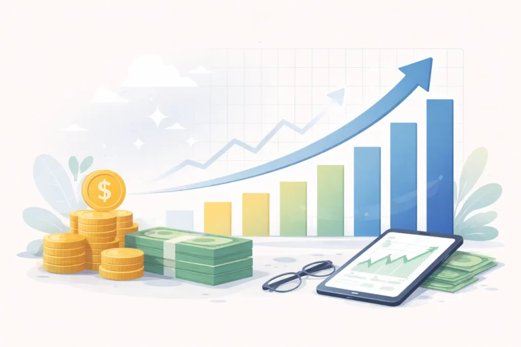 Investing for beginners 2026 stock market growth chart